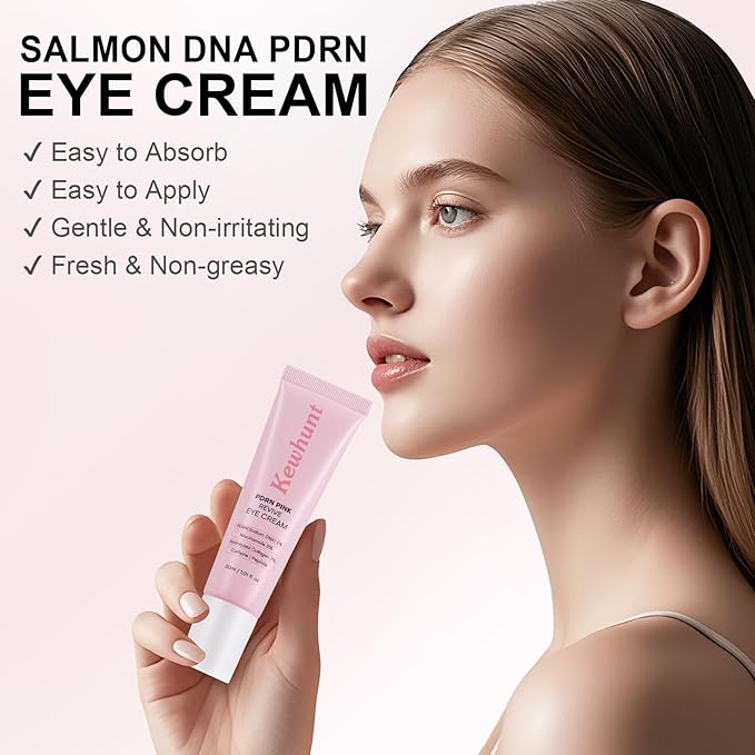 PDRN Revive Eye Cream - 20,000ppm Salmon DNA PDRN Eye Serum with Caffeine, Peptide, Collagen, Niacinamide for Fine Lines, Dark Circles, Puffiness, Hydrating SkinCare 1.01fl.oz