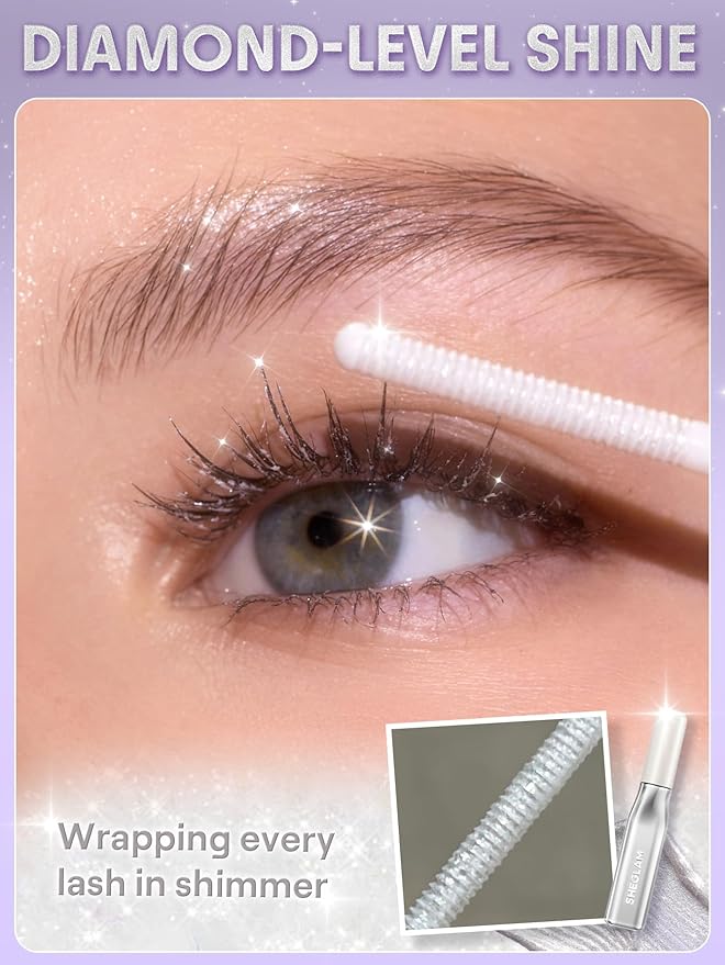 SHEGLAM Crystal Gaze Glitter Mascara High Shine Waterproof Long-lasting Mascara