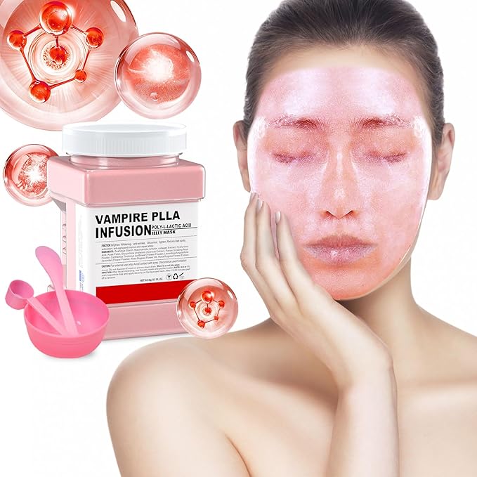Jelly Face Mask for Facials,Facial Skin Care- Vampire Peel-Off Jelly Mask Set,Hydrating, Brightening & Nourishing Jelly Professional Hydrojelly Masks Gift Set DIY Spa 23 Fl Oz