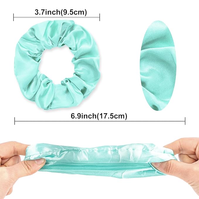 Silk Satin Scrunchies for Women Girls 36 PCS Hair Scrunchies Silk Satin Hair Ties for Thick Hair Bulk Hair Ties Hair Accessories