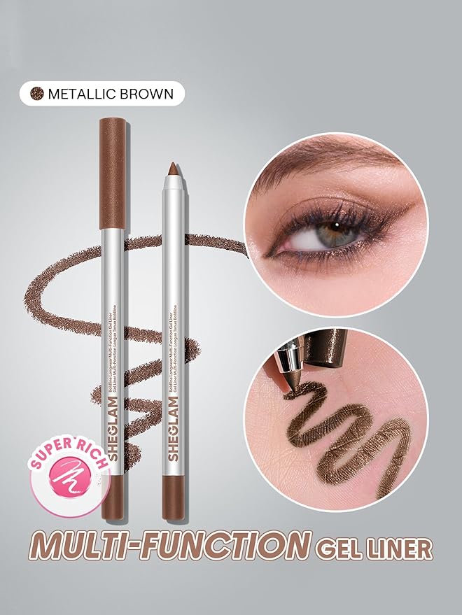 SHEGLAM Boldline Longwear Multi-Function Gel Liner-Metallic Brown