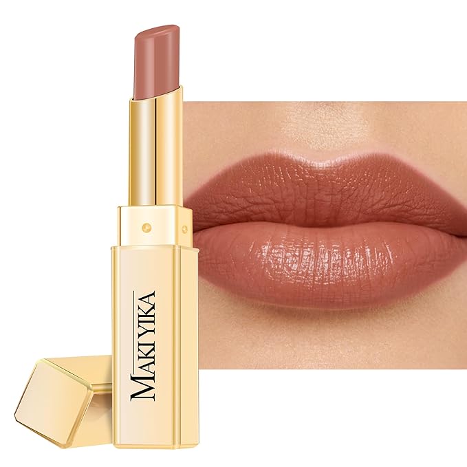 MAKI YIKA Moisture Nude Lipstick for Women Hydrate Tinted Lip Balm for Mother's Day Dry Cracked Lips Sheer Lipstick Lip Tinted Glossy Finish,MA055 Mica Nude