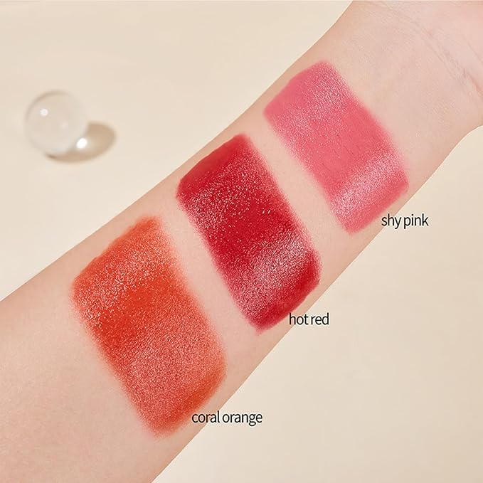3Pcs 3-in-1 Multi-Use Makeup Stick Tinted Moisturizer Blush for Cheeks, Lips & Eyes Waterproof, Long-Lasting Natural Nude Look 3 Colors(Pink+Hot Red+Coral Orange)