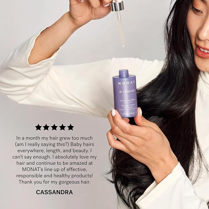 MONAT IR Clinical™ Hair Thinning Defense Scalp Serum – Nourishes Scalp, Reduces Breakage, Boosts Hair Density, and Supports Thicker, Fuller-Looking Hair with a Lightweight, Non-Greasy Formula
