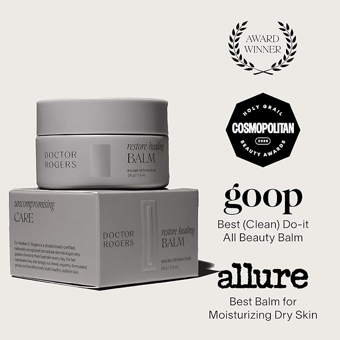 Doctor Rogers Healing Balm, Hydrating Multi-Use Healing Ointment, Protects and Soothes Dry, Injured, Sensitive Skin, Hypoallergenic, 4oz (114g)