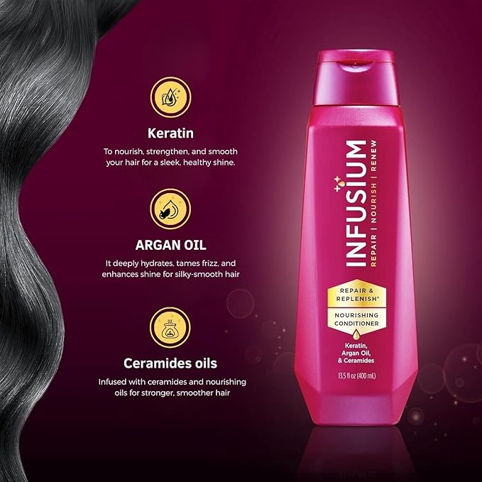 Infusium Conditioner, 13.5 Ounce, Pack of 2 | Moisturize & Replenish
