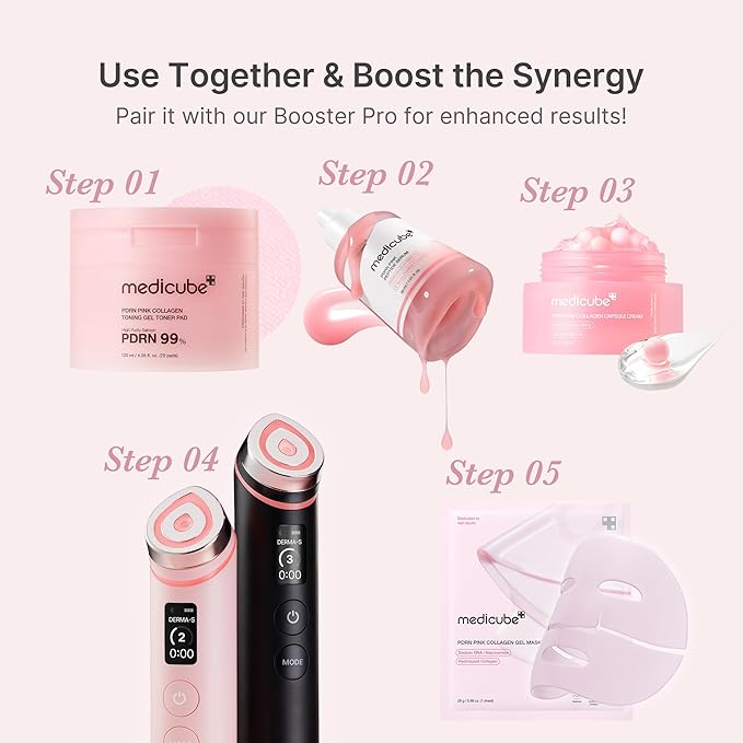 medicube Overnight Renewal Salmon PDRN Duo: Salmon DNA PDRN Pink Peptide Serum and Salmon DNA PDRN Pink Collagen Capsule Cream, Gifts for Women, Mother's Day
