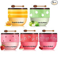 5PCS Bee Lip Balm Honey Pot Honey Watermelon Cherry Apple Strawberry Lip Balm,Moisturizing Sleeping Lip Mask Reduces Lip Lines Prevention Dry and Cracked