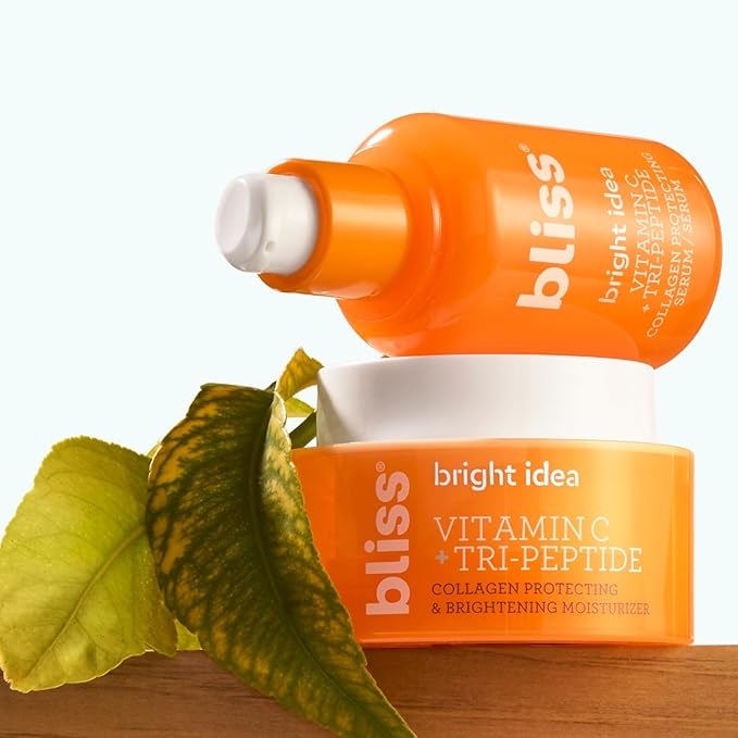 Bliss Vitamin C Brighten Up Moisturizer + Serum Duo - Brightening & Hydrating - All-Day Moisture, Daily Use - Clean - Vegan & Cruelty-Free