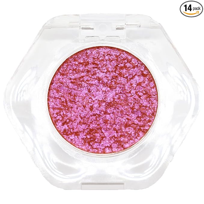 Chameleon Eyeshadow Collection, 14 Shades, Glitter Pressed Powder, Iridescent Shimmer Colors. (Oriel)