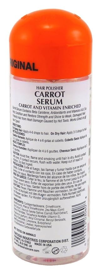 Fantasia Hair Polisher Carrot Serum Triple Strength 6 Ounce (178ml)