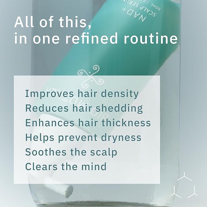 NAD+ Scalp Serum, Lightweight Nano Mist for Hair Growth & Scalp Care, LNP Delivery Technology, Caffeine, Bakuchiol, Cooling Herbal Formula for Fuller-Looking Hair and Healthy Scalp