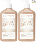 Hempz Glow Getter Body Lotion,Hydrating Moisturizer with Shimmer,17 oz.,(Pack of 2)