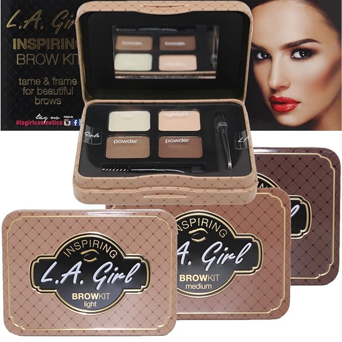 L.A. Girl Inspiring Brow Kit, Dark and Defined GES343 (Pack of 2)