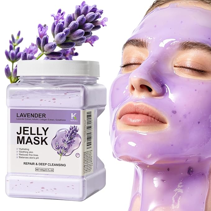 Lavender Jelly Masks For Facials Professional, Jelly Masks Powder For Facial Mask, Hydrojelly Jelly Gel Face Mask For Peel Off, Hydrating Mask for Face Skin Care Of Home Spa