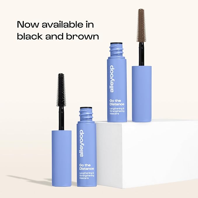 Alleyoop Tubing Mascara Black – Lengthening Mascara Tubing Formula, Smudge Proof for Sensitive Eyes, Clean Vegan Lash Definition, Biotin Peptide Infused, Mini 4 mL