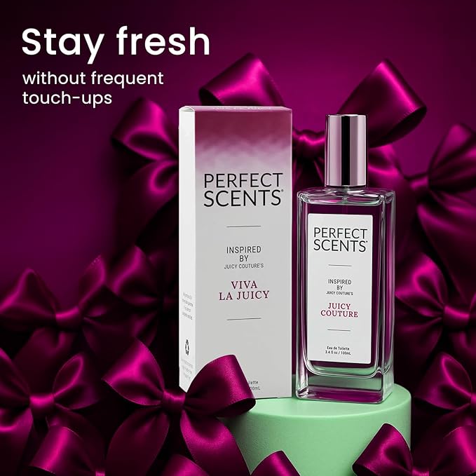 Perfect Scents Fragrances, Inspired by Juicy Couture’s Viva La Juicy, Women’s Eau de Toilette, CLEAN, Vegan, Paraben-Free, Phthalate-Free, Never Tested on Animals, 3.4 Fluid Ounces