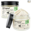 Beef Tallow Honey Balm for Skin: 100% Grass Fed Organic Moisturizer with Organic Raw Honey, Jojoba Oil, Vitamin E – Natural Face and Body Care for Mature, Dry or Sensitive Skin, 2oz, Pack of 2