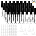 Hedume 32 Pack 10ml Empty Mascara Tube with Eyelash Wand, Eyelash Cream Container Bottle with Rubber Inserts and Funnels for Castor Oil, DIY Cosmetics