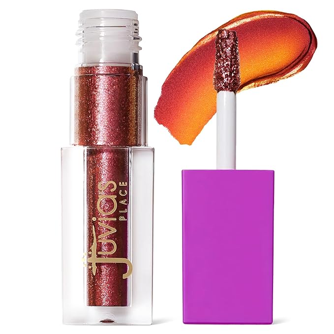 Juvia's Place Culture Duochrome Liquid Eyeshadow Kente - Liquid Eye Makeup for Glitter & Shine, Multi-colored Eyeshadow, Sparkly Makeup for Eyes, Women's Makeup Kit Addition