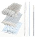 300 PCS Eyelash Extension Supplies Kit, Disposable Micro Swab Brush, Eyebrow Spoolie, Lip Brush, Mascara Wand Applicator (Colorful White Kits)