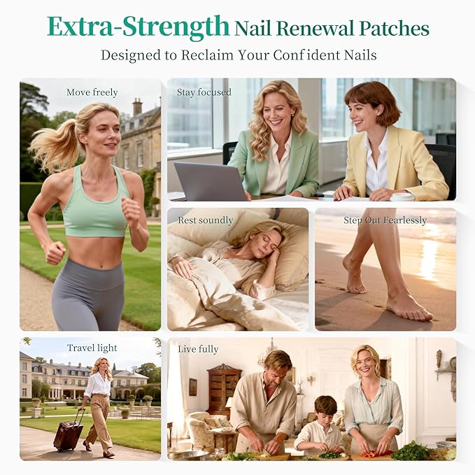 APUREE Fungal Nail Patches Extra Strength: True 1% Tolnaftate| FSA-HSA |8H Overnight Toe Nail Fungal Treatments | Repair For Discolored Yellow Brittle Damage Nails|Renews Healthy Appearance|32 Patch