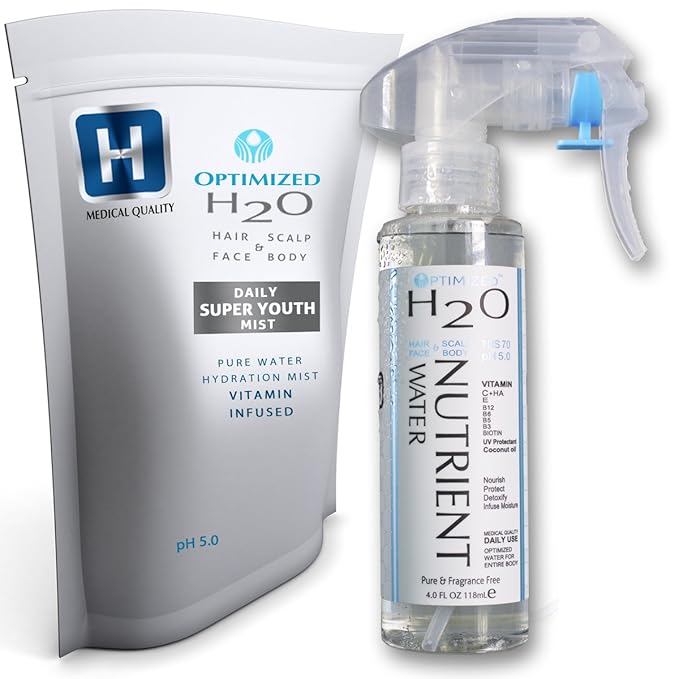 Anti Aging Lightweight Hydrating Mist For Hair, Face, Skin, Vitamin C Toner + Hyaluronic Acid serum, Maximum Clinical Strength made by a Stanford Ph.D Doctor!