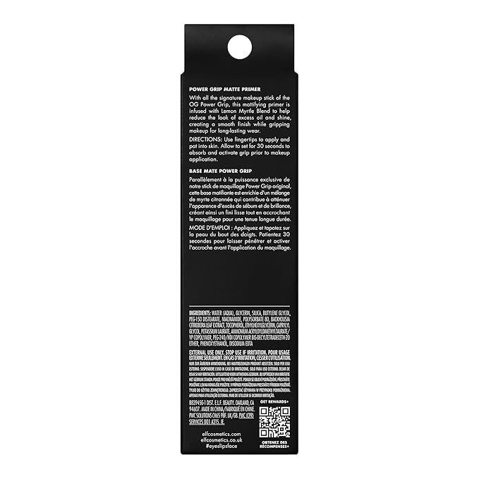 e.l.f. Power Grip Matte Primer, Gel-Based & Hydrating Face Primer For Smoothing Skin & Gripping Makeup, Moisturizes & Primes, Vegan & Cruelty-Free