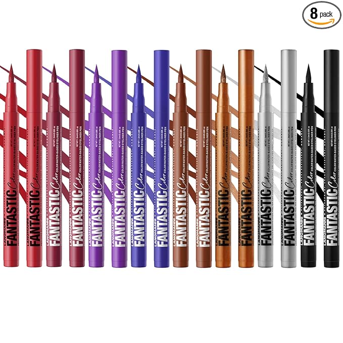 LANGMANNI 4 Colors Matte Liquid Eyeliner Set, Neon Colorful Pigmented With Long-lasting, Smudgeproof & Waterproof Eye Liner Makeup for Bold & Stunning Looks - Gift for Girls(#56789101112)