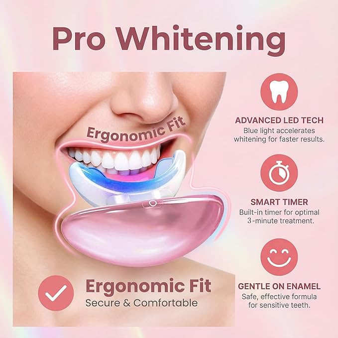 Red Light Therapy Lip Plumping Device, Lip Plumper Tool for Face with Whitening Mouthpiece
