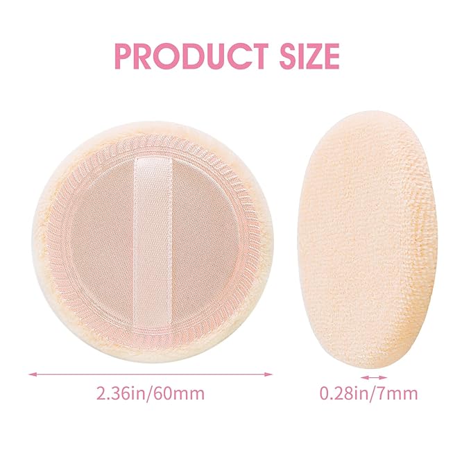 Sibba Cosmetics Makeup Sponge 12 PCS Fluffy Make Up Foundation Applicator Face Blending Setting Pads Matte Loose Powder Body Paint Wet Dry Application Brushes (white/skin color)
