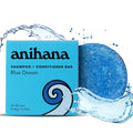 ANIHANA 2-in-1 Shampoo & Conditioner Bar Plastic-Free, Travel Friendly, Blue Ocean Scent for Regular Normal Hair, Clean, Purifying, Natural, Healthy Look and Shine, Paraben-Free, 2.29 oz