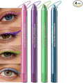 4Pcs Pink Green Blue Purple Eyeliner Pencil, Sharpenable Colorful Gel Eye Liner Pen Smudge proof, Waterline Eyeliner Set for Older Women Smooth Metallic Cream Eyeshadow Stick Highly Pigmented