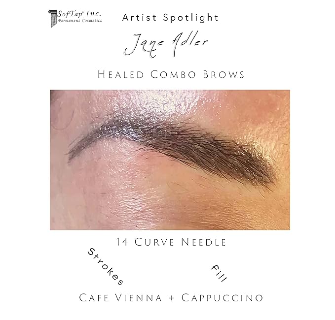 Microblading Ink for Eyebrows by SofTap® | Café Vienna – Neutral Medium Brown PMU Pigment for Nano Brows, Machine & Hand Method | Carbon-Free Inorganic Permanent Makeup Ink