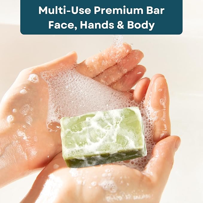 Goat Milk Soap Bars, Avocado (2 Pack) - Face, Hands & Body, Premium, Handmade w/Real Milk in USA - Natural Bar for Men, Women - Fragrance-Free Goat Soap, Gently Exfoliating, No Dyes (3oz)