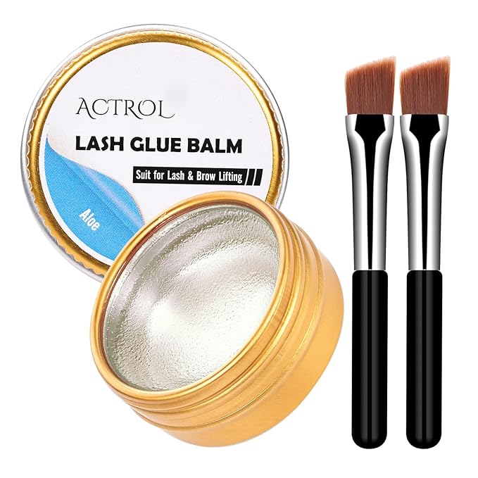 Lash Lift Glue Balm Eyelash Lifting Perm Aloe Strong Hold Lash&Brow Perm Glue Balm Brow Adhesive Powerful Sticky Brow Lamination 0.35Oz/10G