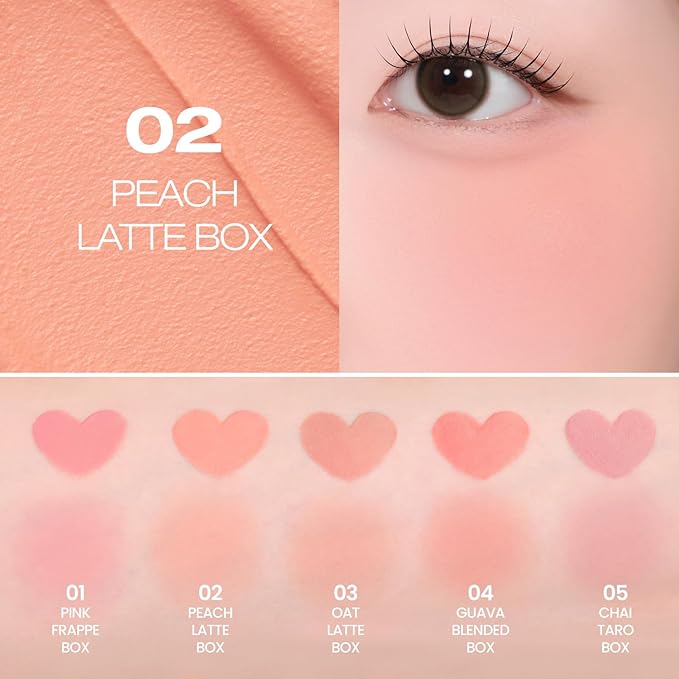 Peripera Blurry Tok Cheek Liquid Blush | Matte Blurring Finish, Lightweight & Buildable Cream Texture, Soft Cozy Shades, Long-Lasting Korean Blush (02 PEACH LATTE)