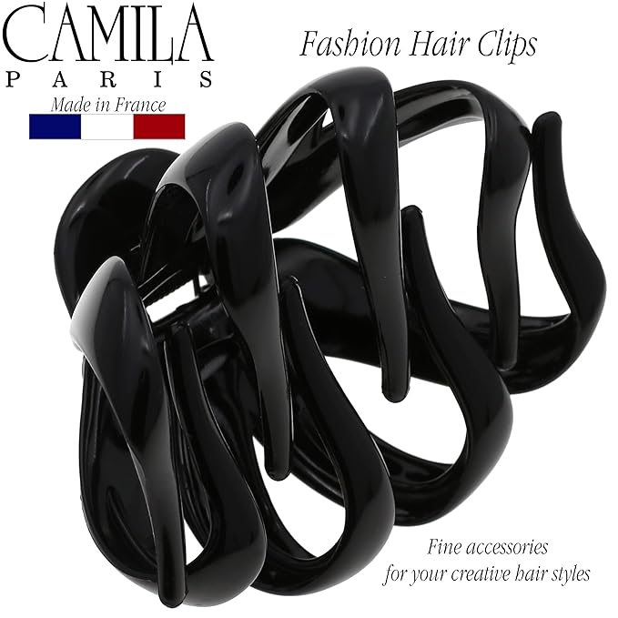 Camila Paris CP3459 French Octopus Hair Clip, Large Hair Clips for Thick Hair, Big Hair Claw Clip for Long Hair, Durable Girls Hair Clips for Women for Wavy Hair, Strong No-Slip Grip. Made in France