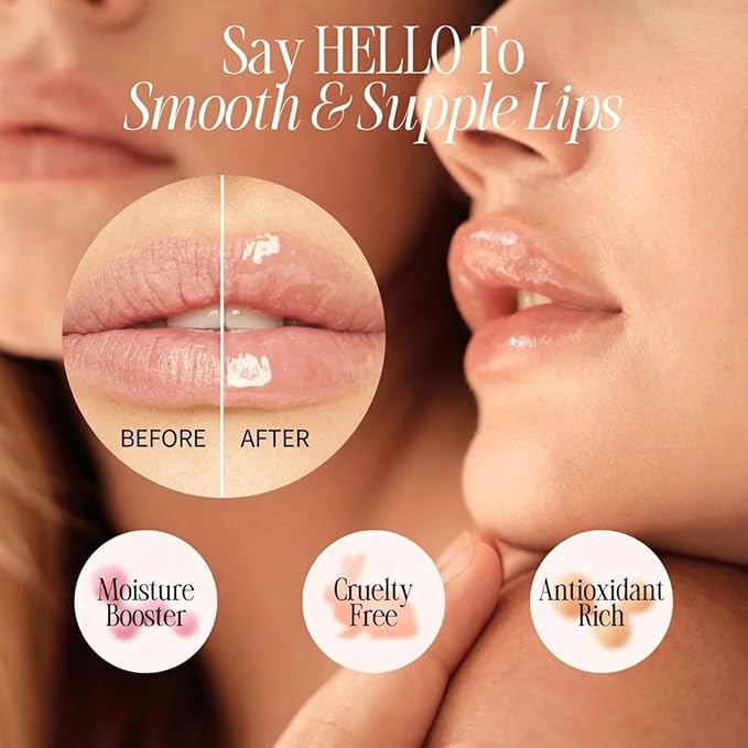 YUGLO Lip Sleeping Mask Peach | Overnight Lip Mask & Lip Gloss Balm | Hydrating Lip Moisturizer for Dry Lips | Lip Plumping Glossy Finish | Lip Conditioner Overnight