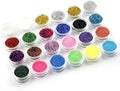 24 Color Body Glitter Set, Fine Nail Glitter, Suitable for Holiday Makeup, Cosmetics, Cosmetic Glitter for Body Nails Face Hair Eyeshadow Lip Gloss Making