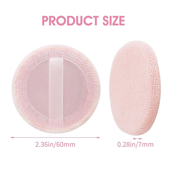 Sibba 12 PCS Blush Loose Powder Make Up Puff Face Setting Body Makeup Soft Velour Sponge Cosmetic Make Up Mini Portable Finger Applicator Holder Small Fluffy Highlighter Facial Cosmetic Cushion