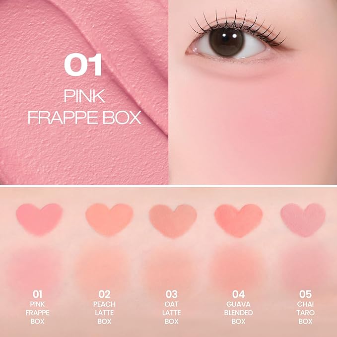Peripera Blurry Tok Cheek Liquid Blush | Matte Blurring Finish, Lightweight & Buildable Cream Texture, Soft Cozy Shades, Long-Lasting Korean Blush (01 PINK FRAPPE)