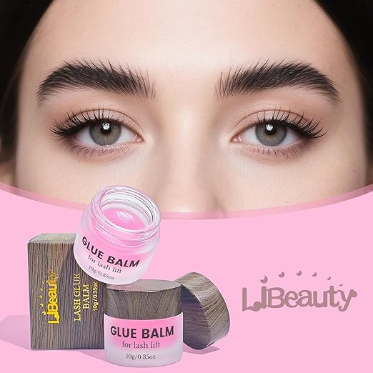 Libeauty Lash Lift Balm Glue Strong Sticky Lash Lift Adhesive Latest Gentle Formula Eyelash & Eyebrow Perm Glue Balm Brow Lamination Gel 10G/0.35OZ