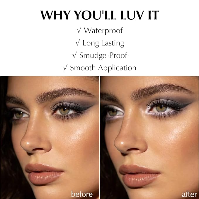 2 PCS Light Pink Eyeliner Pencil Set, Shimmer Gel Waterline Eye Liner Brightener Pen, Multi-Use Creamy Glitter Metallic Eyeshadow High Pigmented Long-Lasting for Older Women with Sharpener
