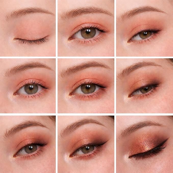 Tintark Peach Please Eyeshadow Palette, 18 Colors Matte Shimmer Metallic Pink Nude Shades, Highly Pigmented Blendable Long Lasting Powder Makeup Kit
