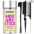 Dolahair Hair Wax Stick - Flyaway Control and Styling Pomade for Kids, Women, and Men - Accessorie Slick Back Hair Brush Kit Hair Bun Maker (Pack of 4)
