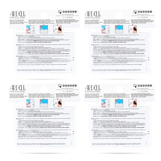 Ardell Individuals Lashes Double Up - Medium Brown, DIY Eyelash Extensions, Knot-Free Lash Clusters, Long-Lasting Wear False Eyelashes, 4 Pack