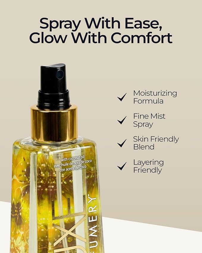 Luxe Perfumery Sugared Orchid Moisturizing Fragrance Mist – Sweet Floral Fruity Body Spray with Citrus, Apple, Coconut & Orchid – Hydrating Skin Mist for Women, Gift for Her, Made in USA, 8 Fl Oz