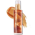 Body Shimmer Oil, Glow Glitter Oil, Face Glow Highlighter Illuminator, Shine Glitter Liquid Tanning for Radiant Skin, Body Makeup,Beach Essentials (3# Bronze Gold)