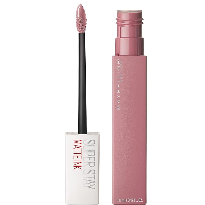 MAYBELLINE Super Stay Matte Ink Liquid Lipstick Makeup Long Lasting High Impact Color Up to 16H Wear Dreamer Warm Pink Neutral and Revolutionary Light Mauve Pink